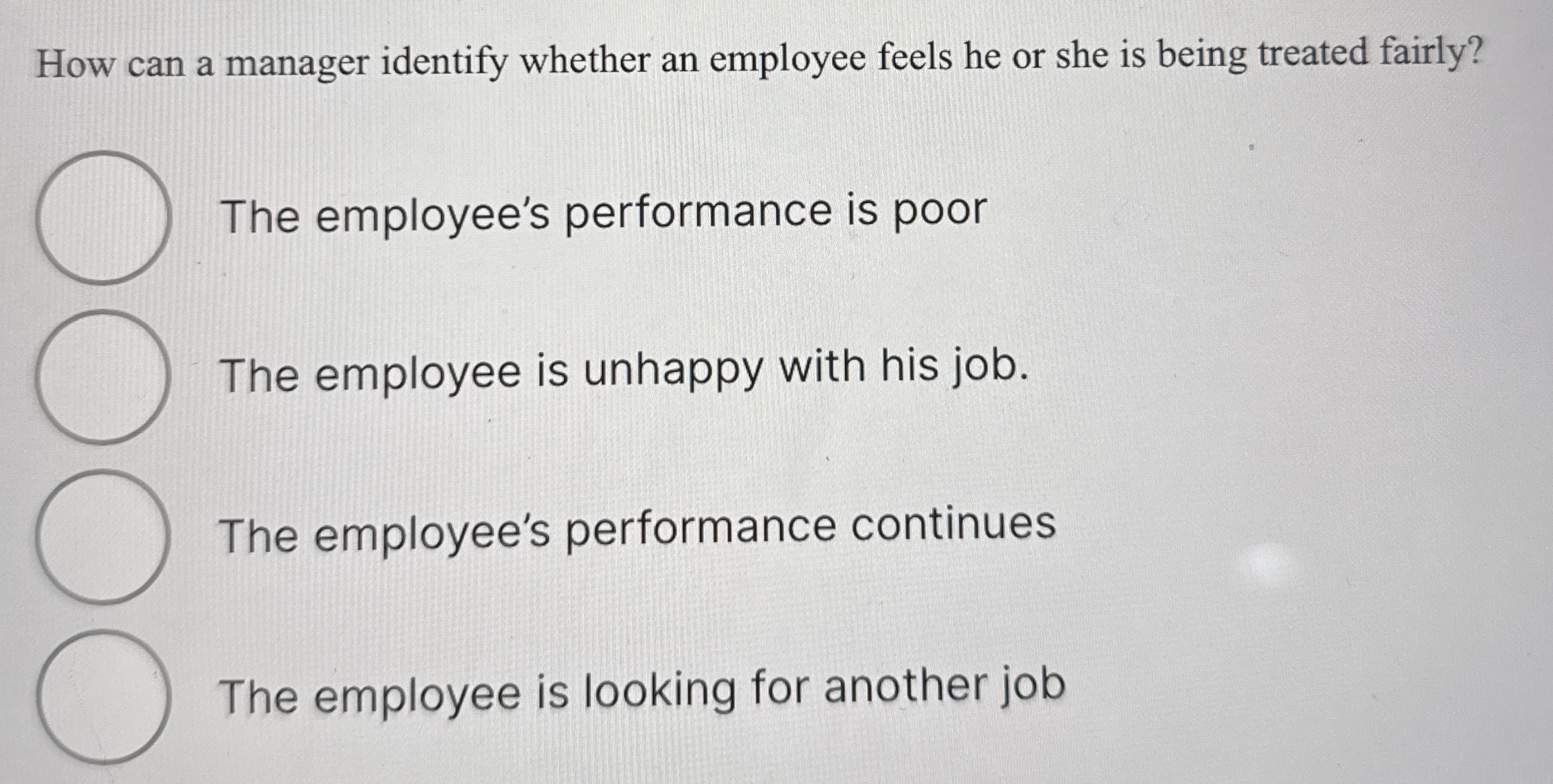 How can a manager identify whether an employee
