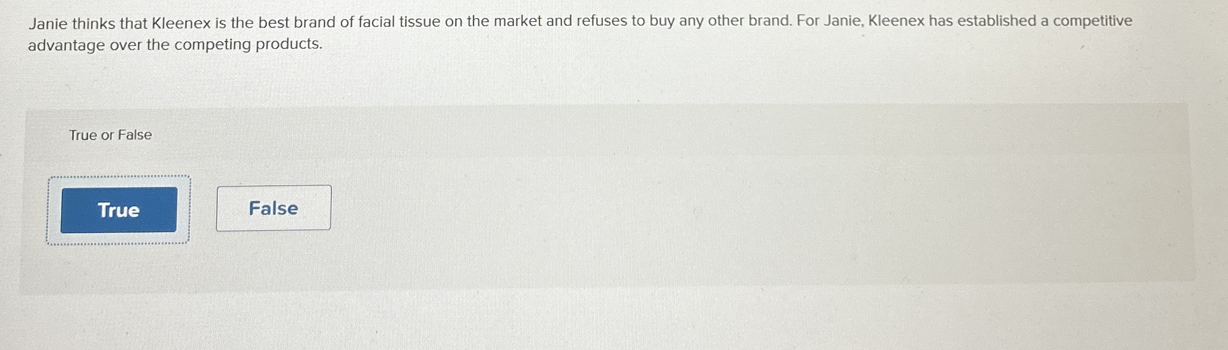 Janie thinks that Kleenex is the best brand of