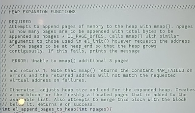 / / HEAP EXPANSION FUNCTIONS / / REQUIRED / /