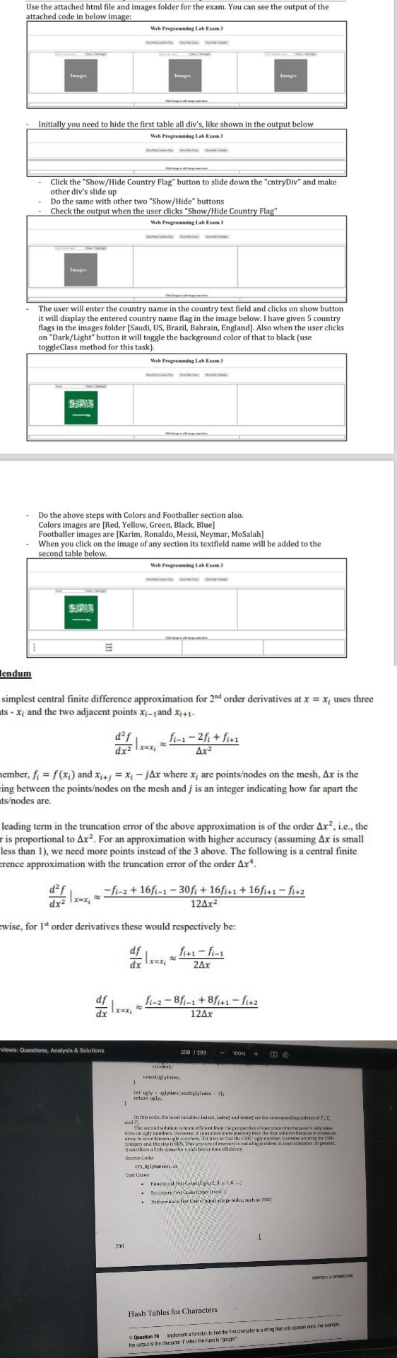 computer science Use the attached html file and