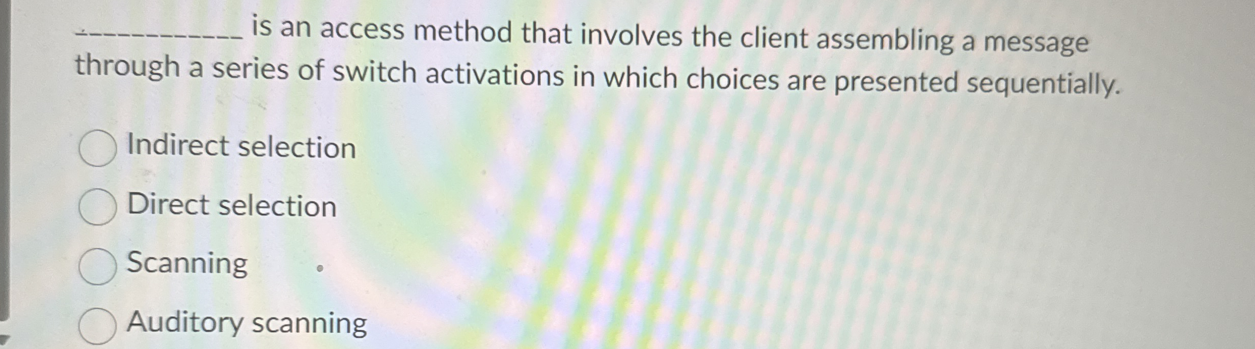 is an access method that involves the client