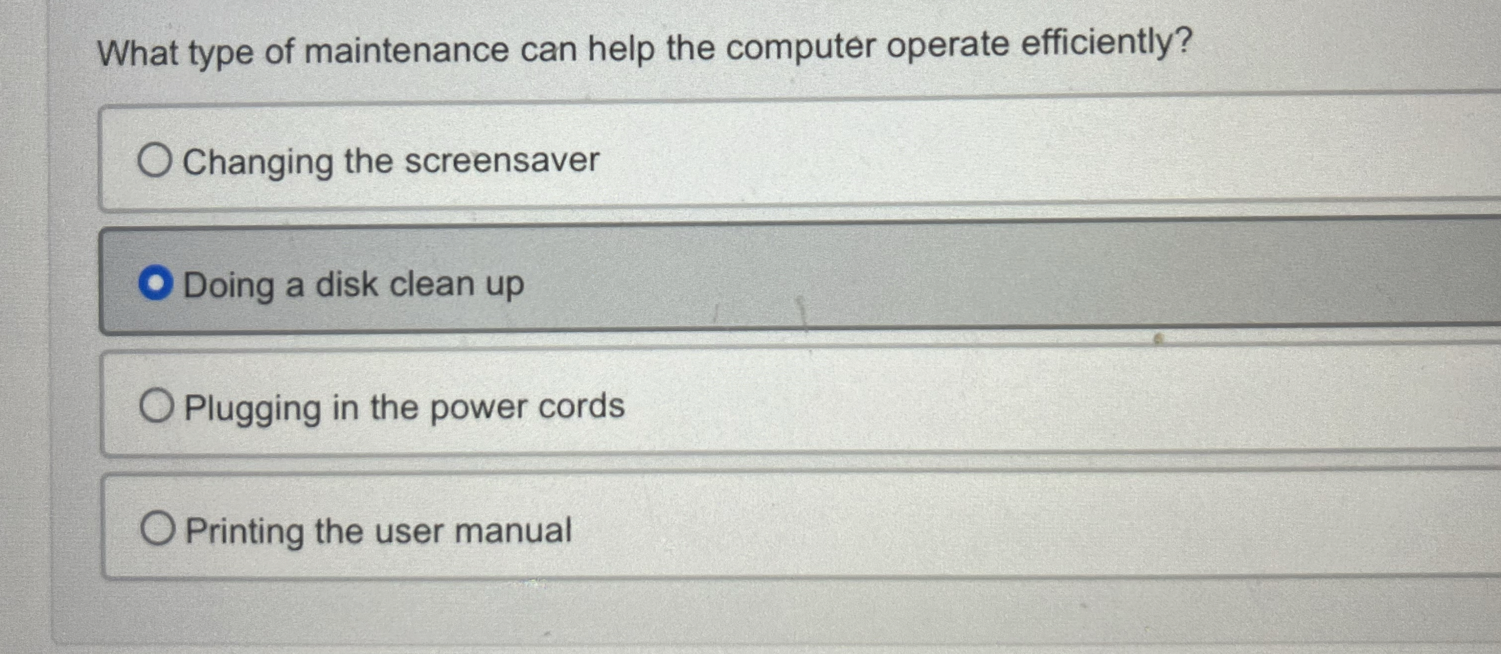 What type of maintenance can help the computer