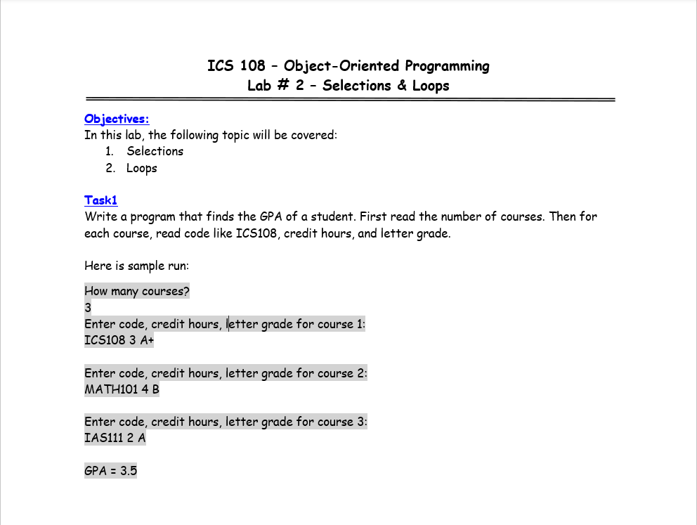 in ((( JAVA ))) Task1 Write a program that finds