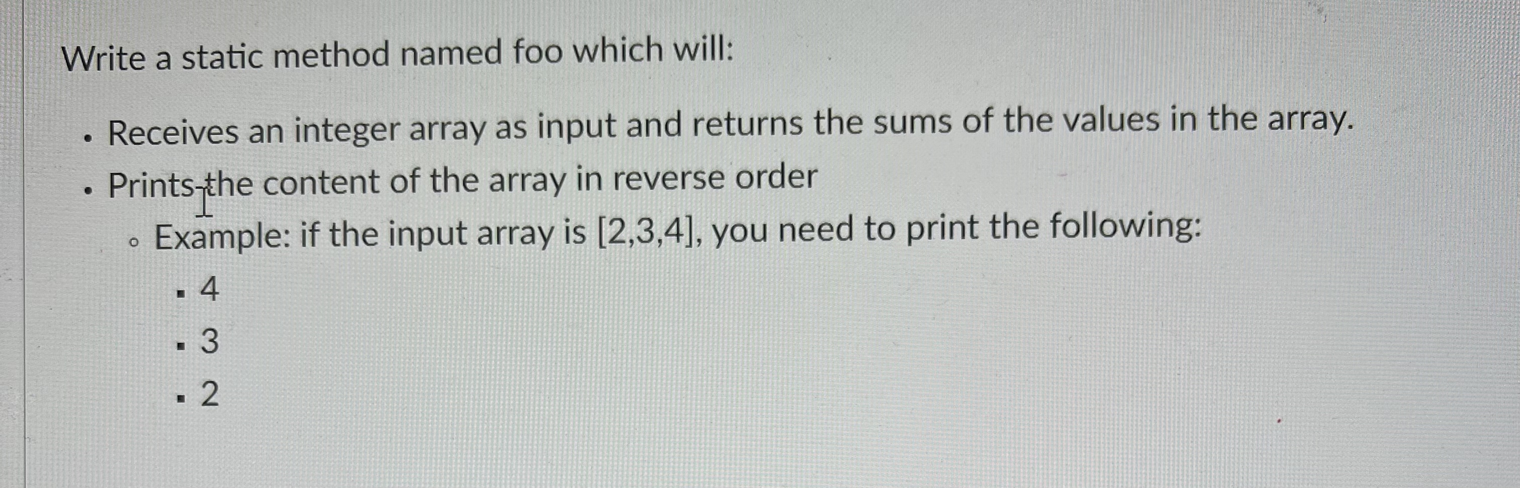 Help writing this java code! Write a static