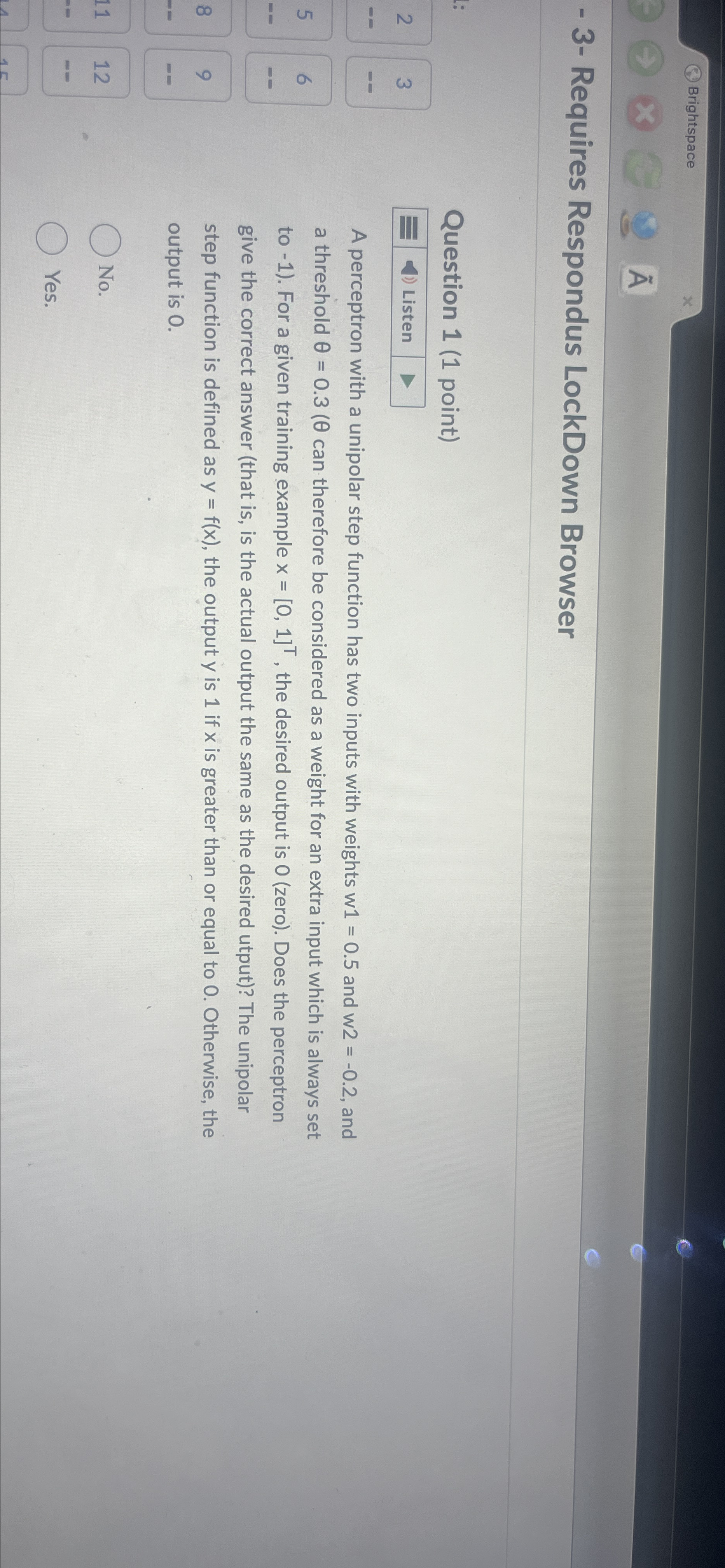 Brightspace 3 - Requires Respondus LockDown