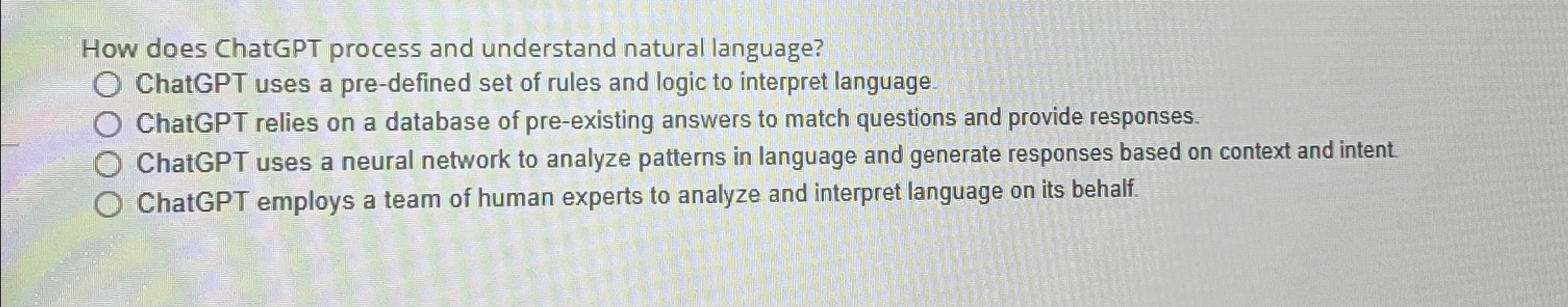 How does ChatGPT process and understand natural