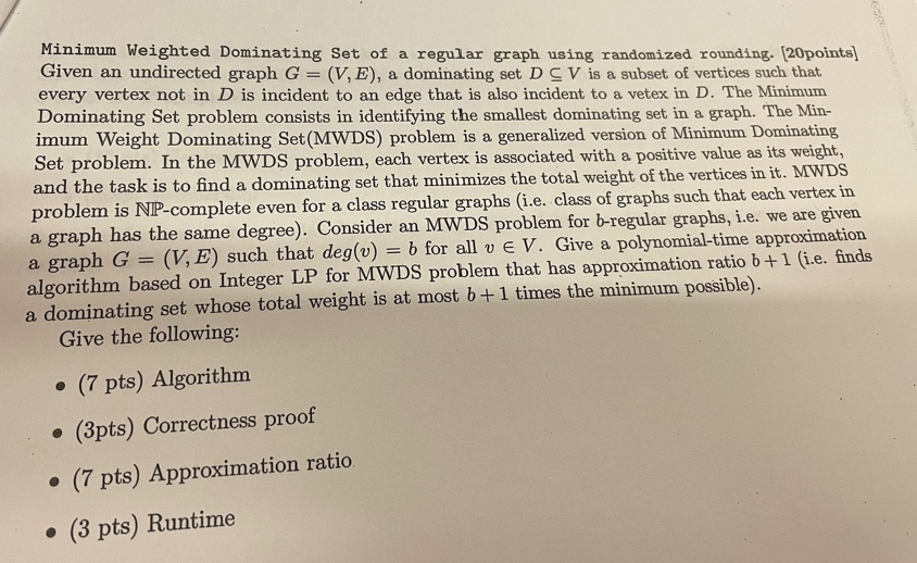 From Advanced Algorithms class, with intermediate