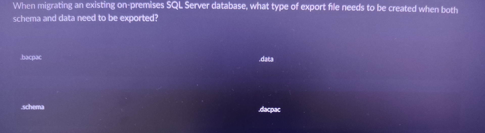 When migrating an existing on - premises SQL