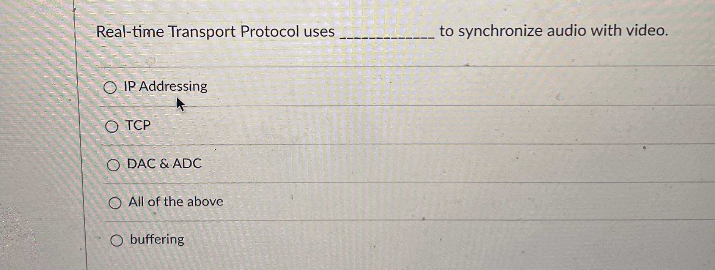Real - time Transport Protocol uses to