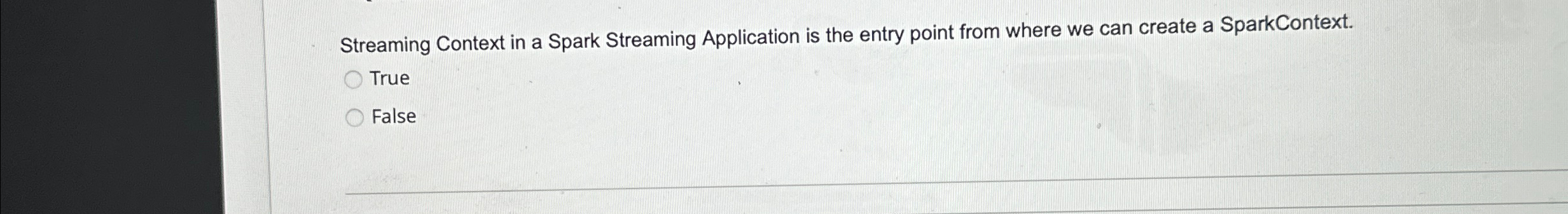 Streaming Context in a Spark Streaming
