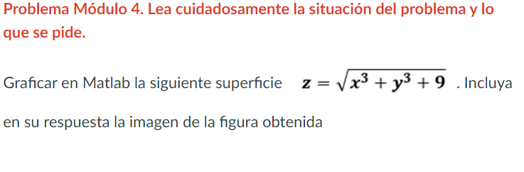 Graph in MatLab the following surface z = x 3 + y