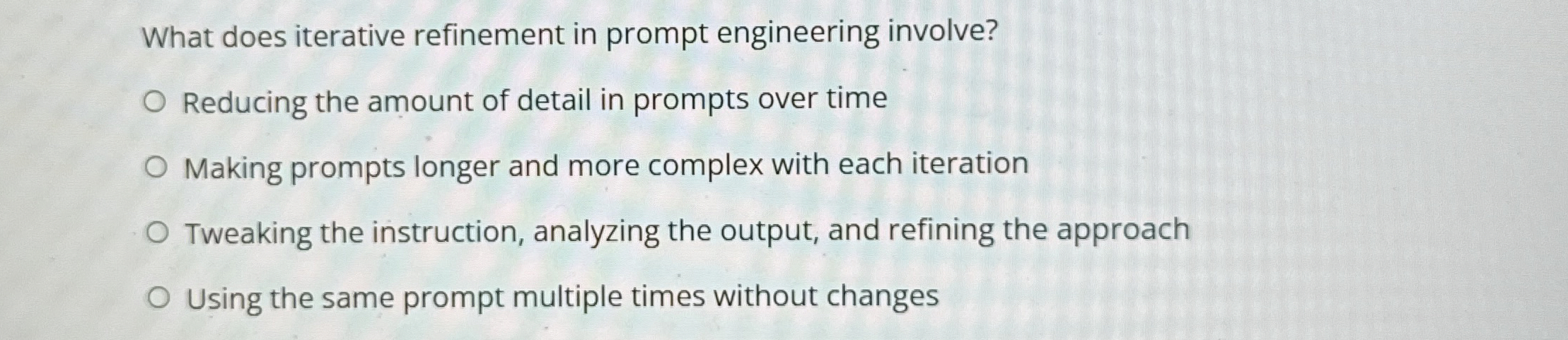What does iterative refinement in prompt