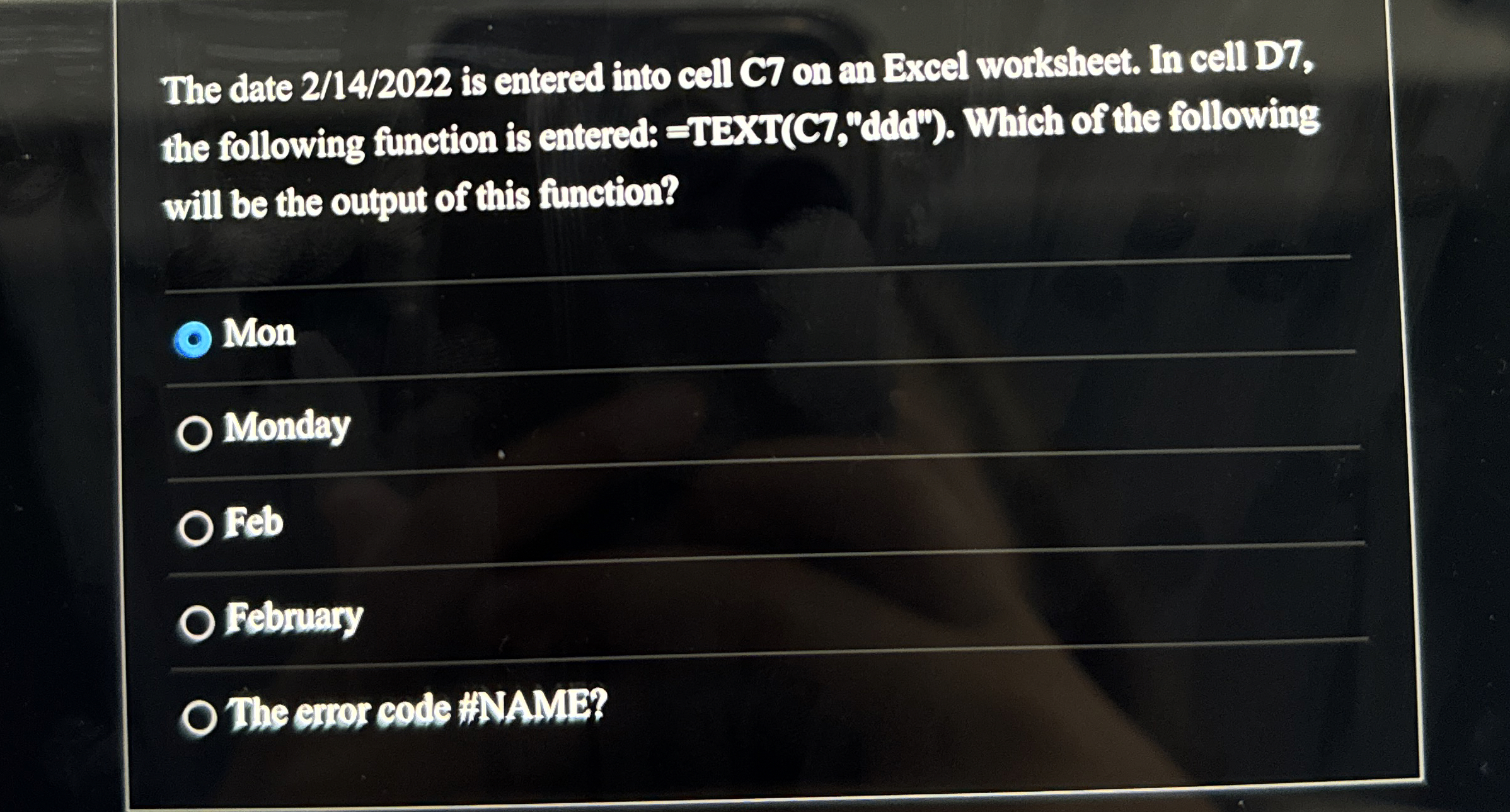 The date 2 / 1 4 / 2 0 2 2 is entered into cell C
