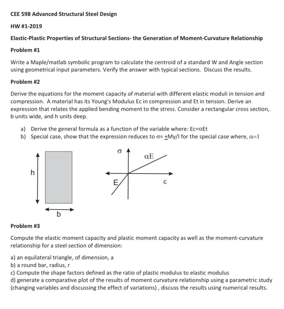 CEE 5 9 8 Advanced Structural Steel Design HW # 1