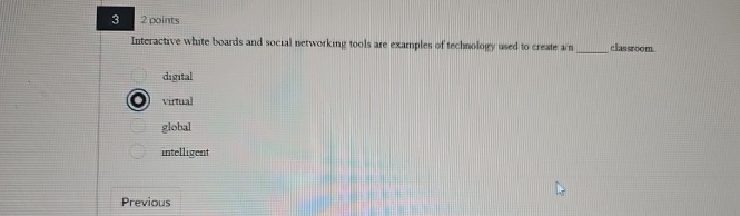 3 2 points Interactive white boards and social