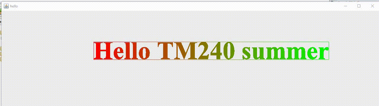 Using appropriate Java code and animation