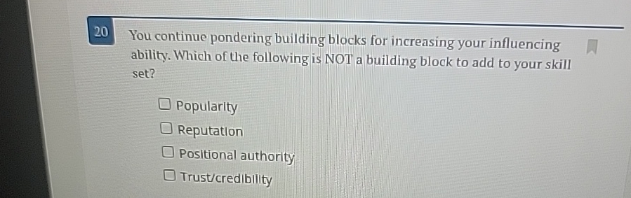 2 0 You continue pondering building blocks for
