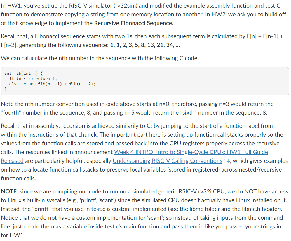 In HW 1 , you've set up the RISC - V simulator (