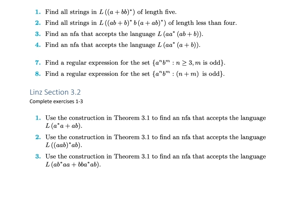 Find all strings in L ( ( a + b b ) * * ) of