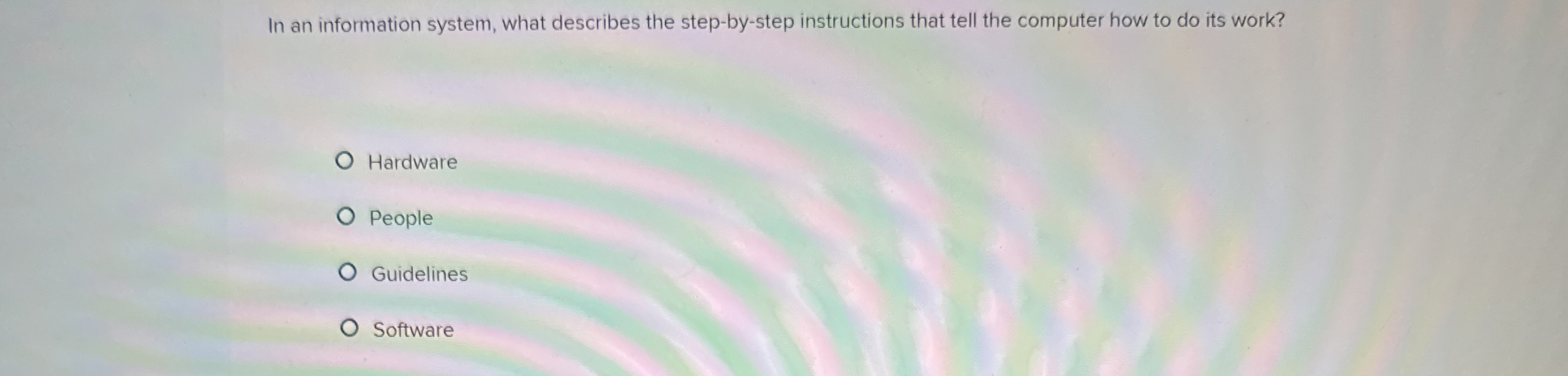 In an information system, what describes the step