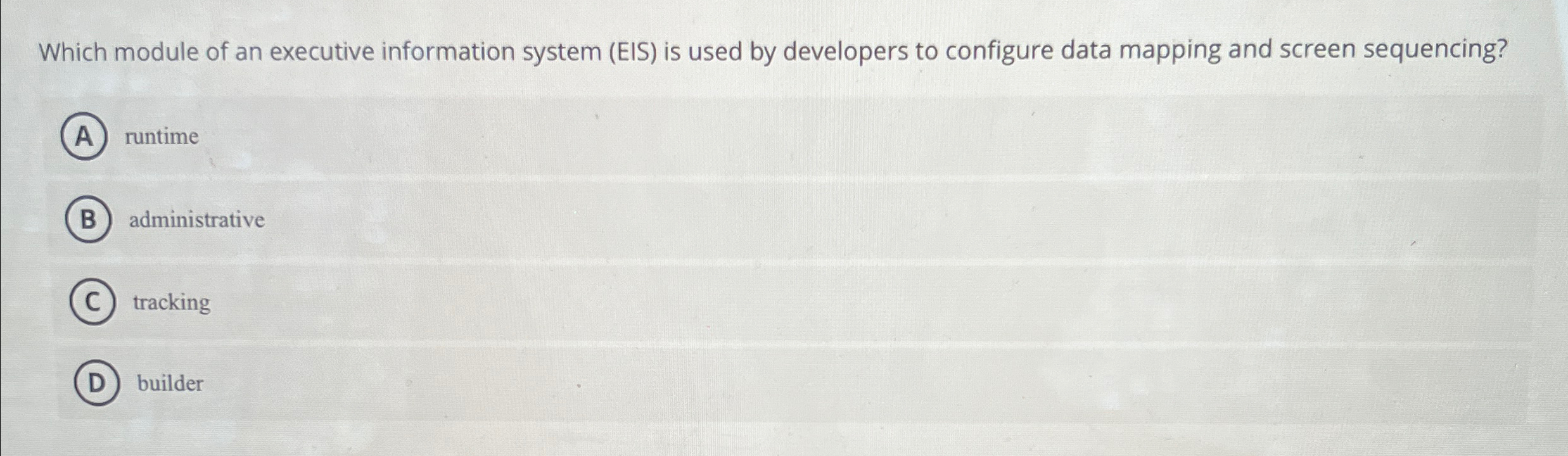 Which module of an executive information system (