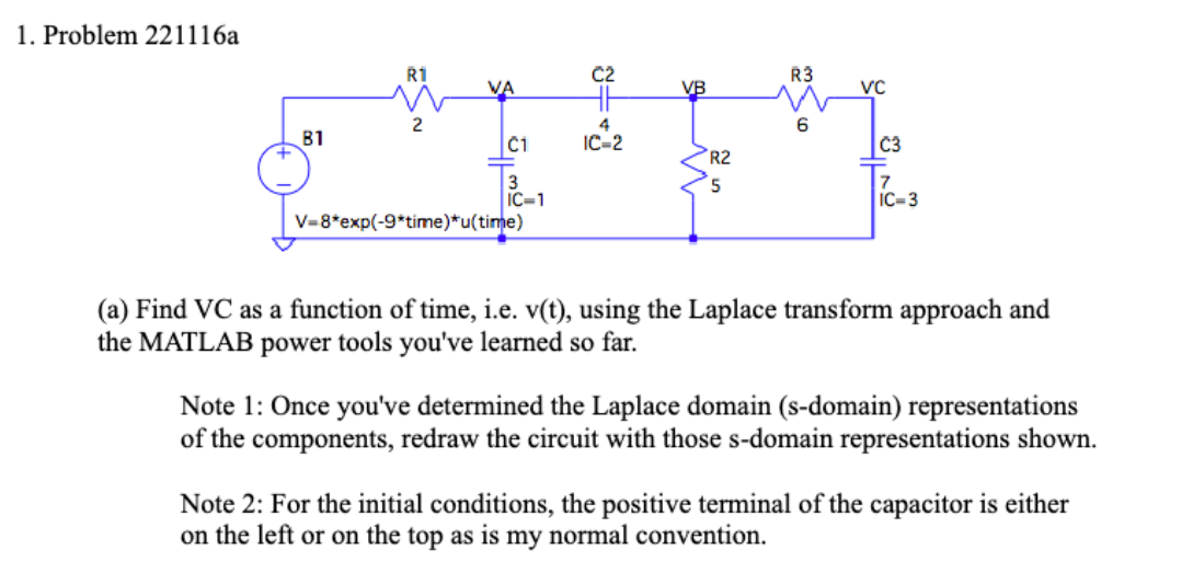 1 . Problem 2 2 1 1 1 6 a ( a ) Find VC as a
