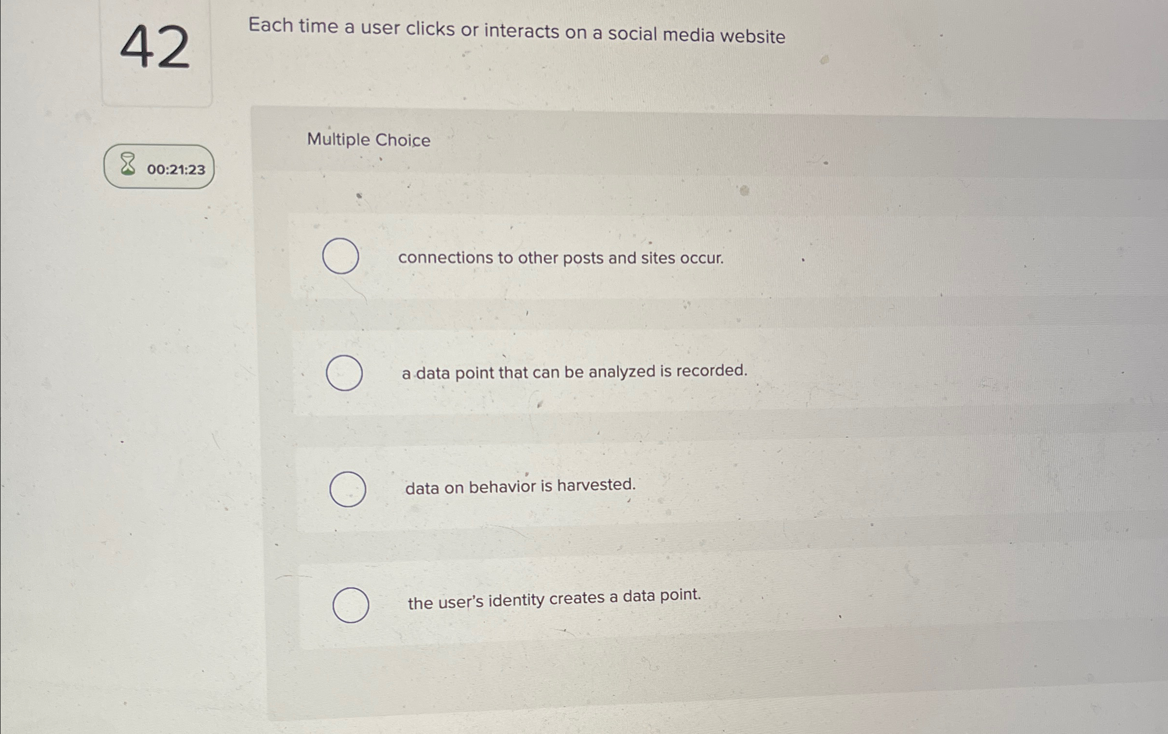 4 2 Each time a user clicks or interacts on a