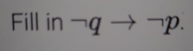 Fill in notq notp