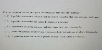 Why can pushdown automata recognize more