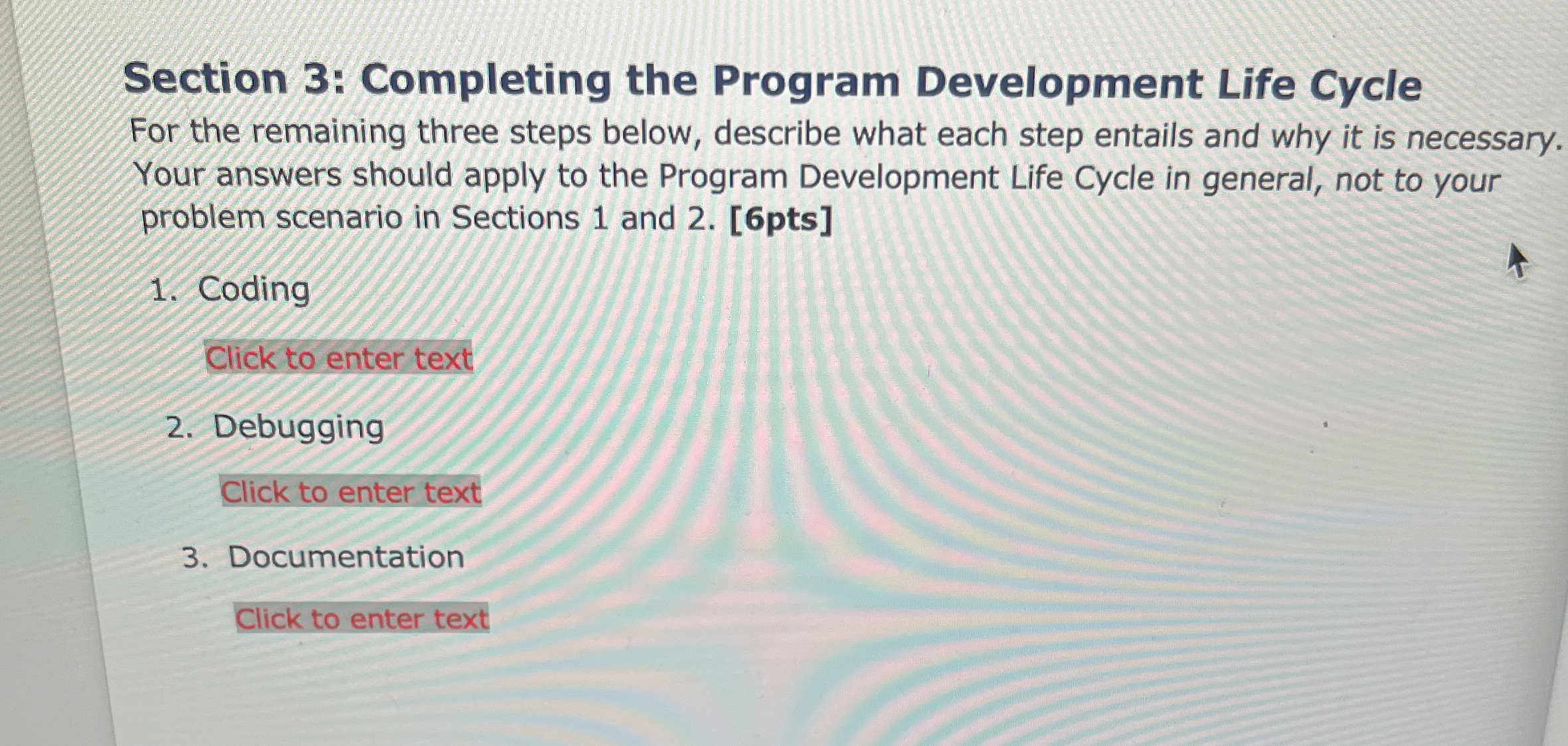 Section 3 : Completing the Program Development