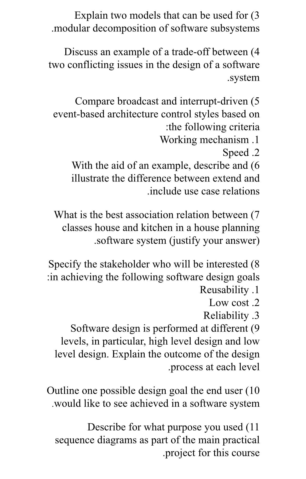 Explain two models that can be used for ( 3 .