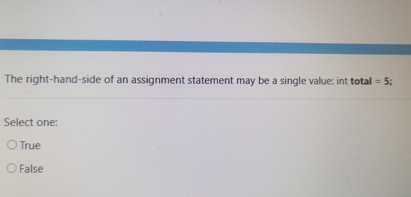 The right - hand - side of an assignment