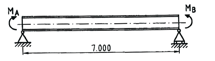 A beam with profile HE 2 0 0 A is loaded with two