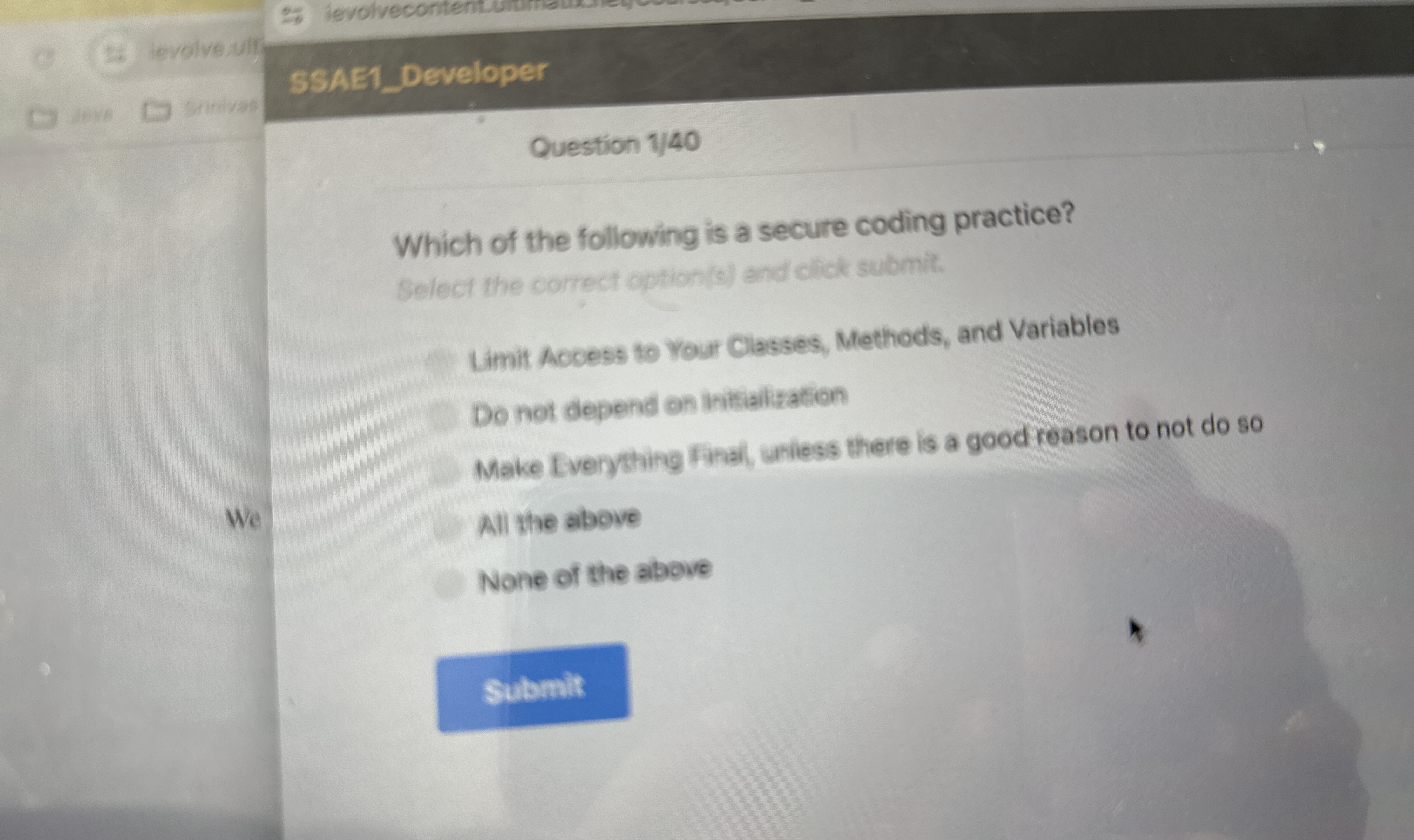 Which of the following is a secure coding