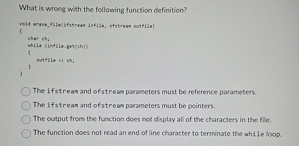 What is wrong with the following function