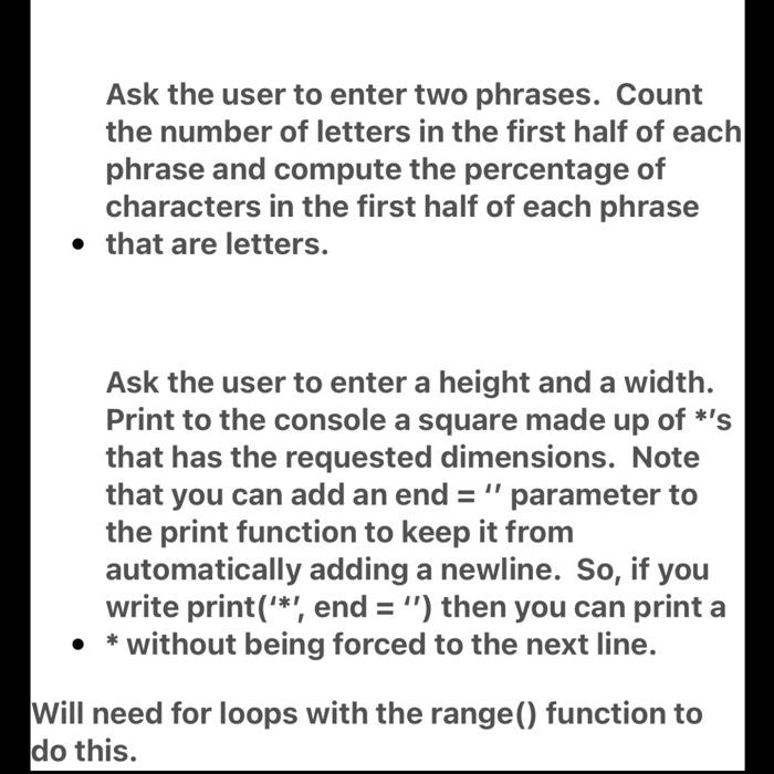 python Ask the user to enter two phrases. Count