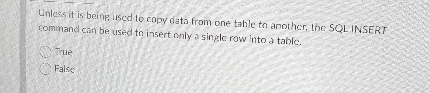 Unless it is being used to copy data from one