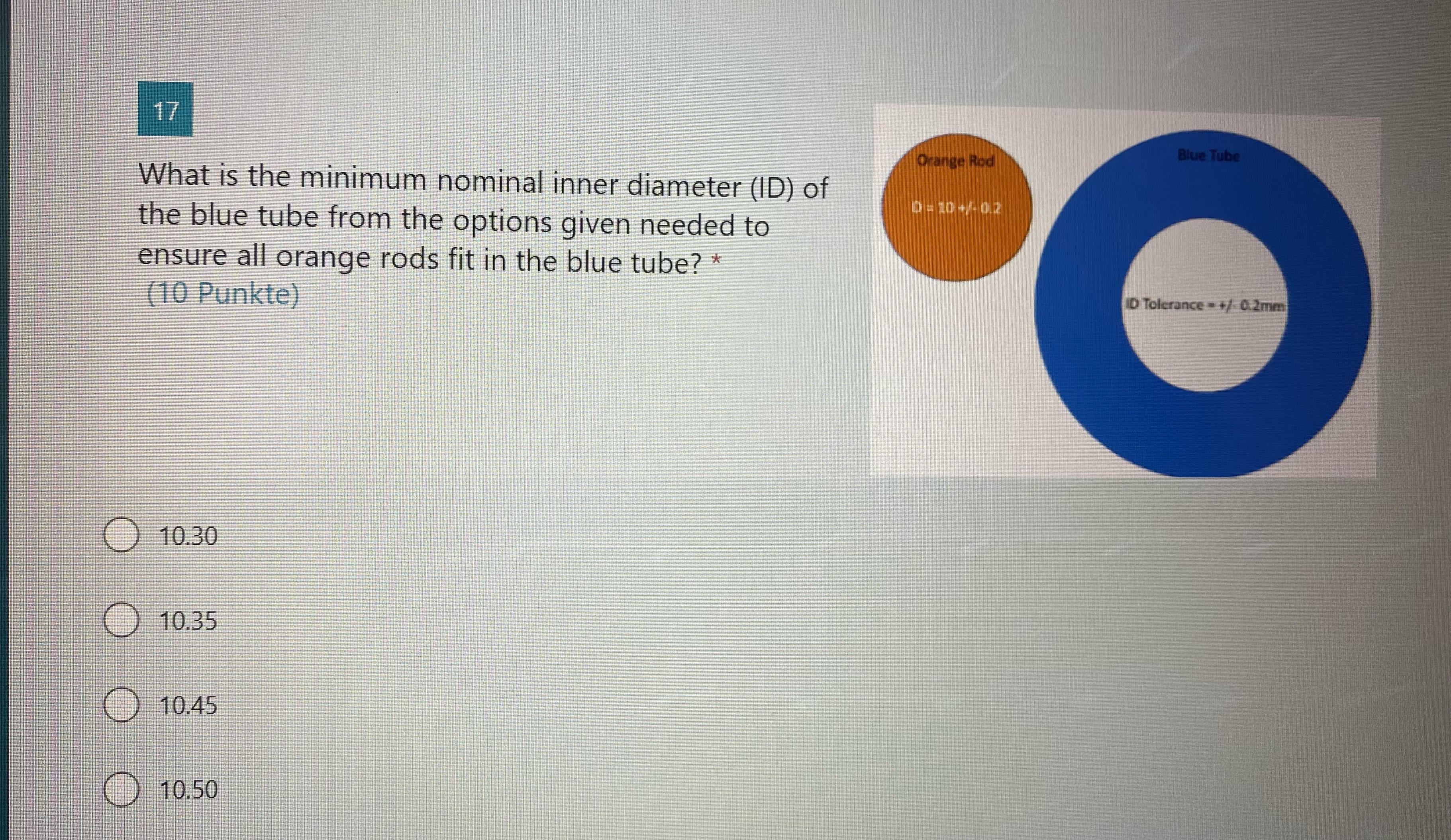 1 7 What is the minimum nominal inner diameter (
