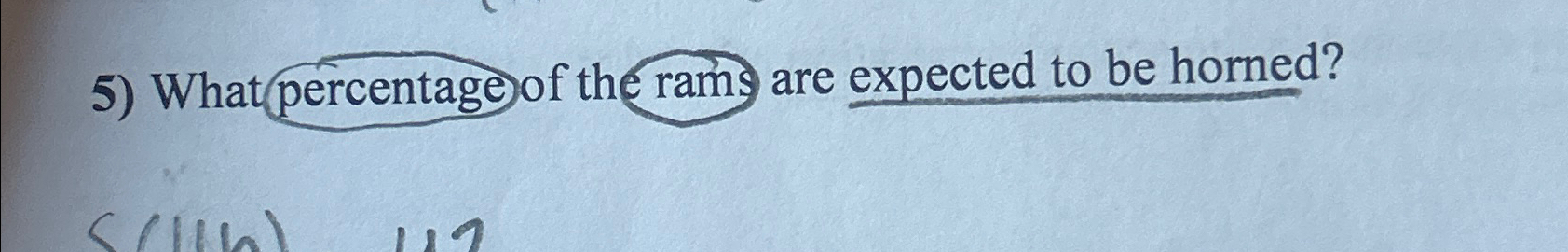 What percentage of the ram are expected to be
