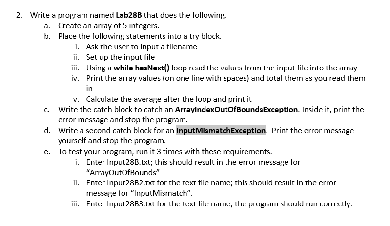 Write a program named Lab 2 8 B that does the