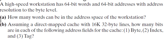 A high - speed workstation has 6 4 - bit words