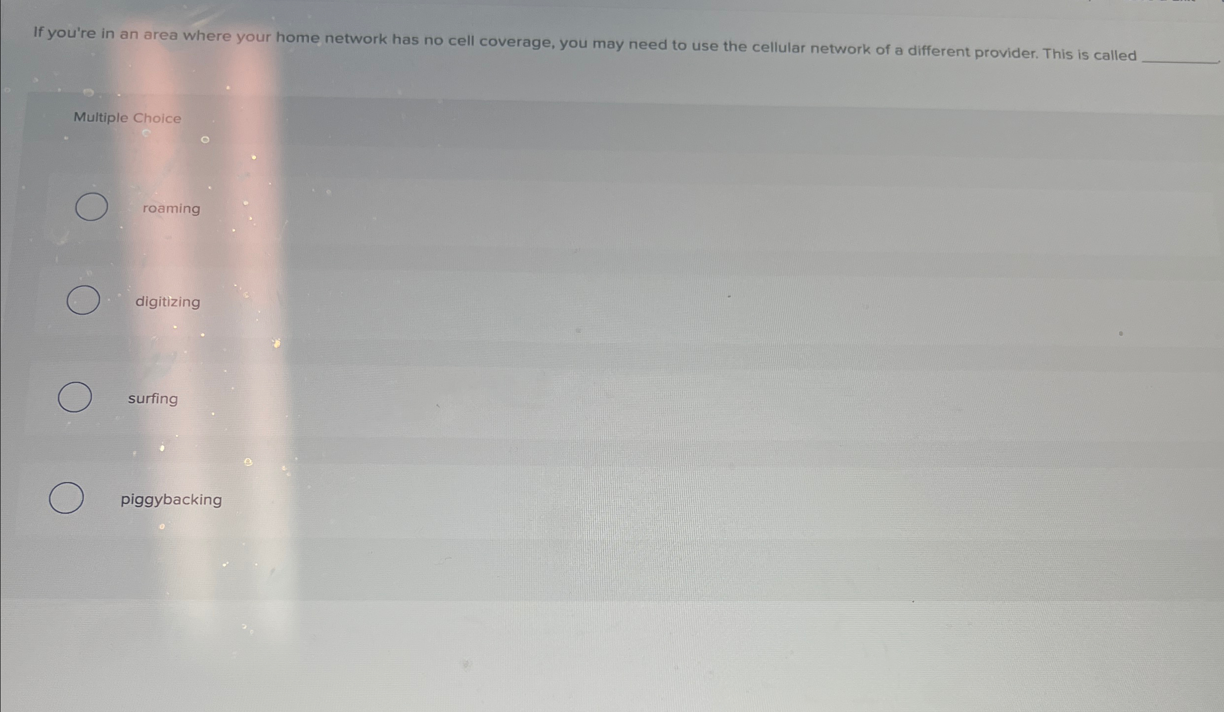 If you're in an area where your home network has