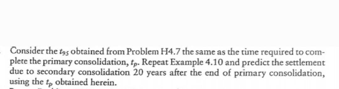 Consider the t 9 5 obtained from Problem H 4 . 7