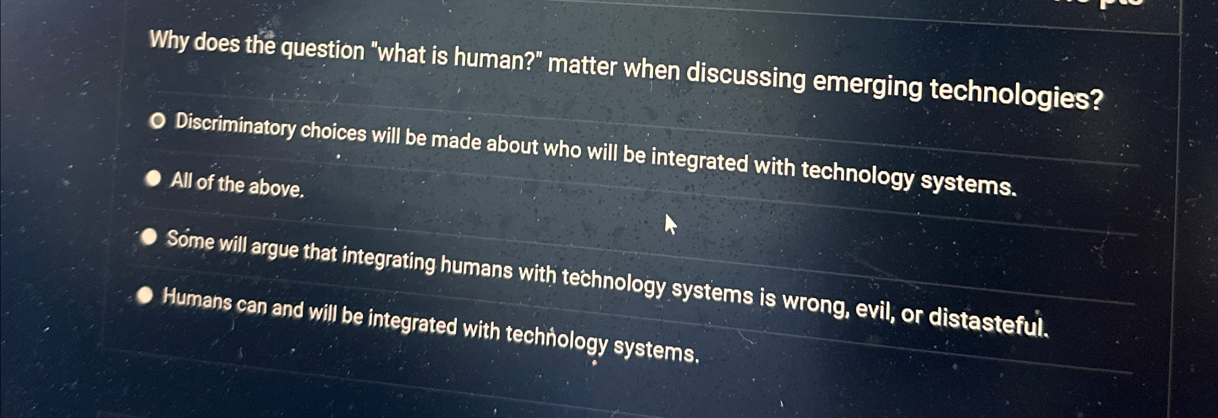 Why does the question "what is human?" matter