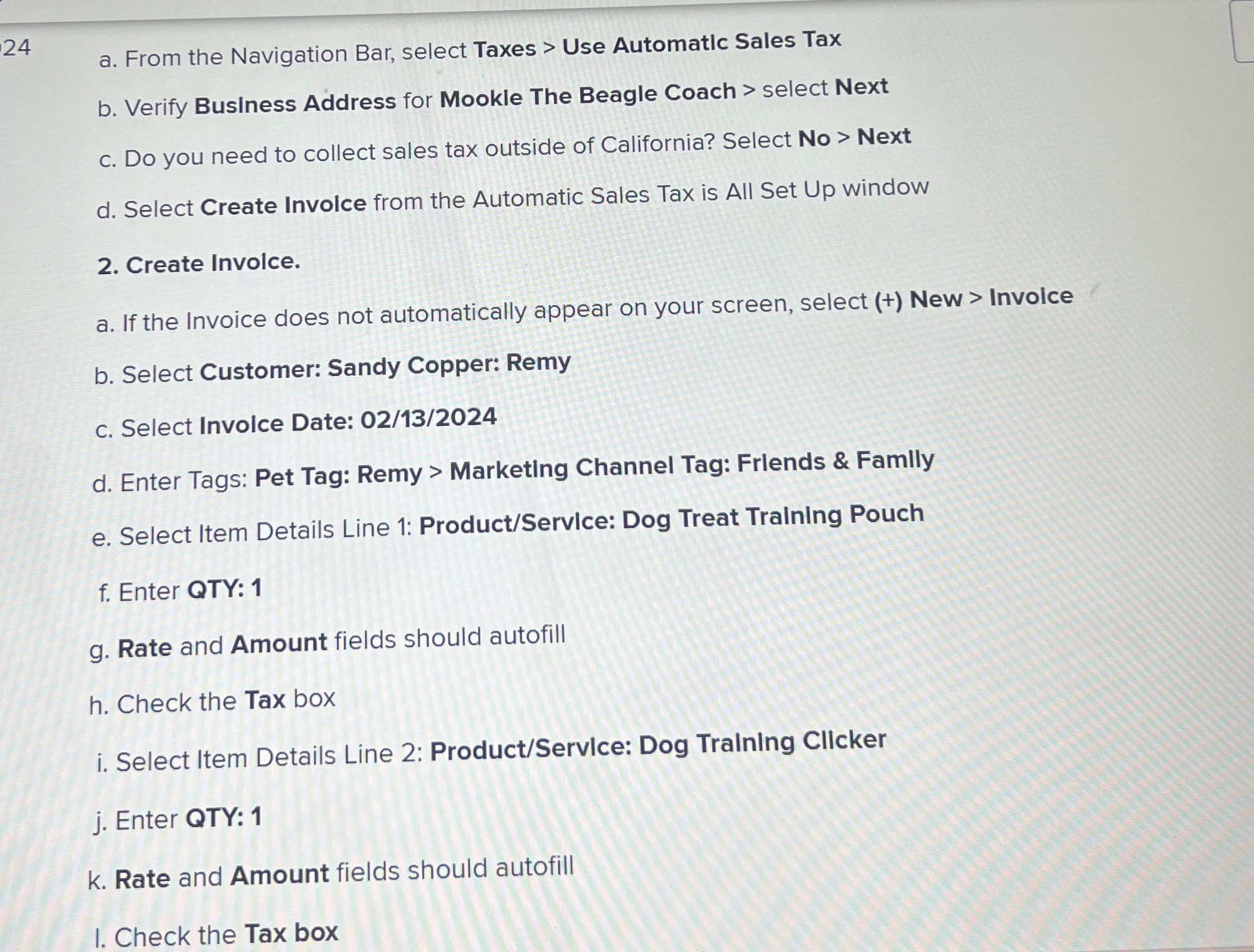 2 4 a . From the Navigation Bar, select Taxes >
