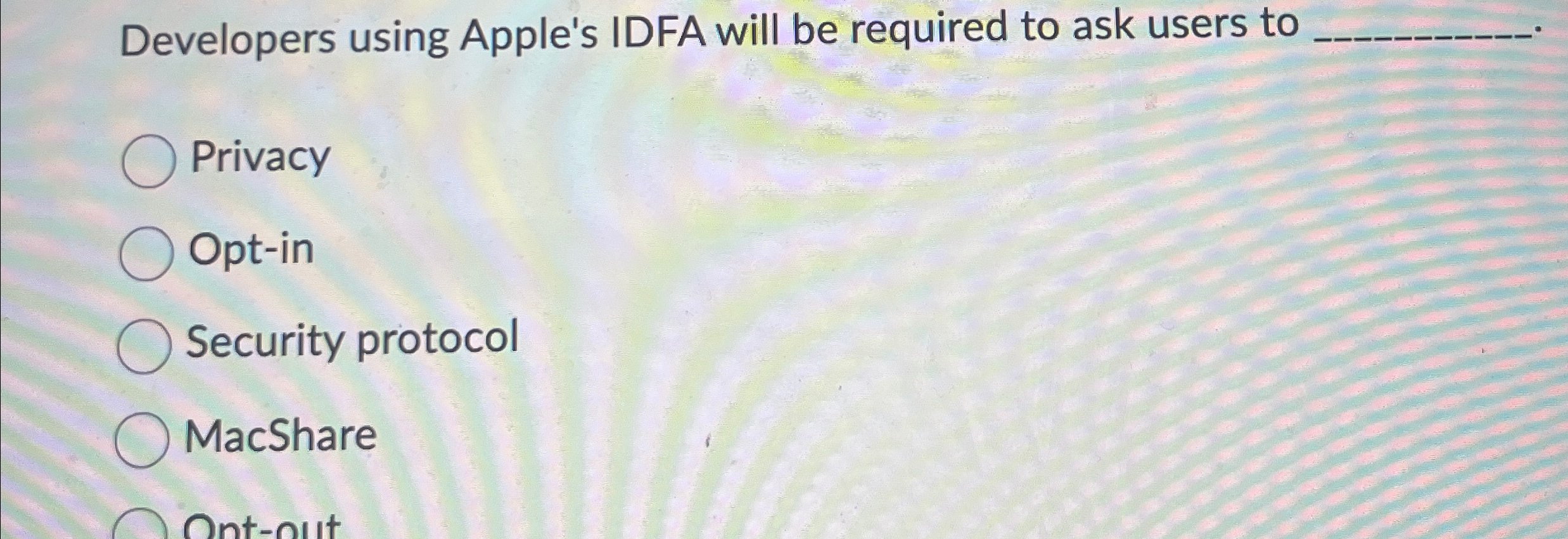 Developers using Apple's IDFA will be required to