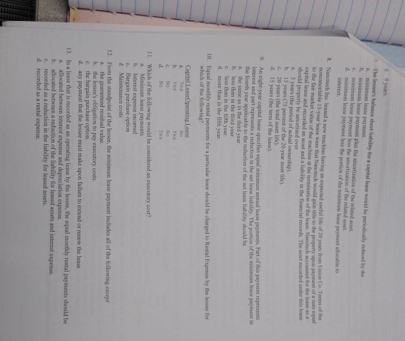 II. SELECT THE BEST ANSWER (60 points) 1.