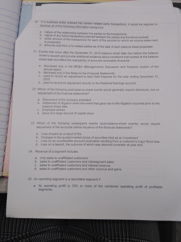  II. SELECT THE BEST ANSWER (60 points) 1. Generally accepted accounting