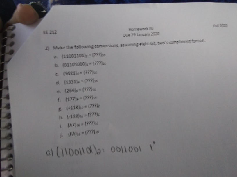 EE 212 Homework Doe 29 January 2020 2) Make the