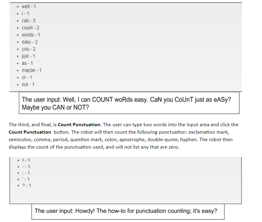 Make JavaScript program 'robot.js.' that works